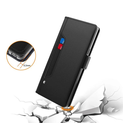 For Honor X9c Smart 5G / X60 5G Case Stand PU Leather Phone Cover Card Holder Mirror