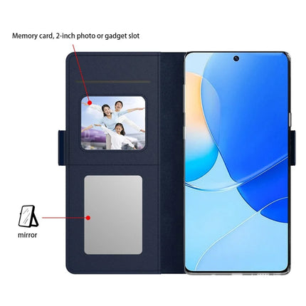 For Honor X9c Smart 5G / X60 5G Case Stand PU Leather Phone Cover Card Holder Mirror