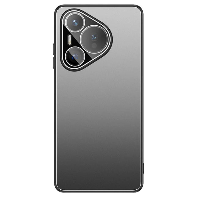 For Huawei Pura 70 Case PC + TPU Matte Back Phone Cover with Lens Film - Grey