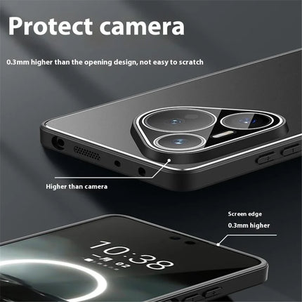 For Huawei Pura 70 Case PC + TPU Matte Back Phone Cover with Lens Film