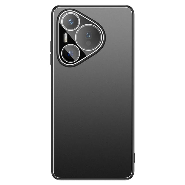 For Huawei Pura 70 Pro / 70 Pro+ Case PC+TPU Matte Back Phone Cover with Lens Film - Black