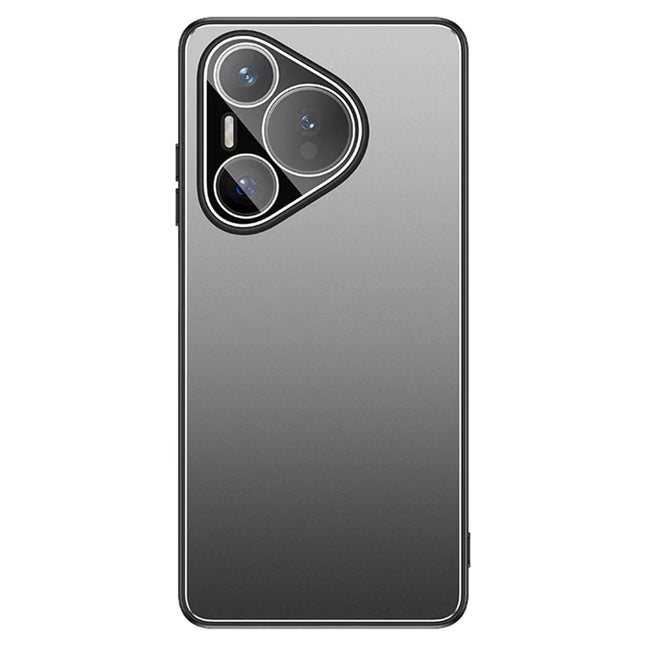 For Huawei Pura 70 Pro / 70 Pro+ Case PC+TPU Matte Back Phone Cover with Lens Film - Grey