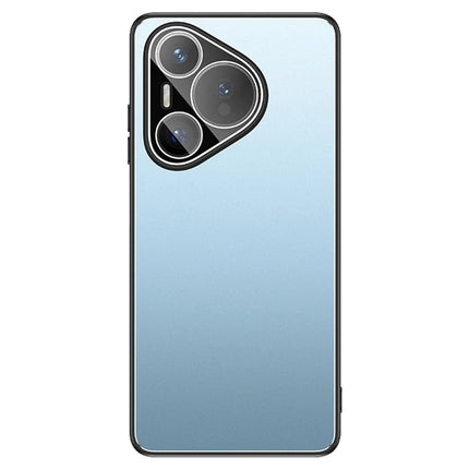 For Huawei Pura 70 Pro / 70 Pro+ Case PC+TPU Matte Back Phone Cover with Lens Film - Blue