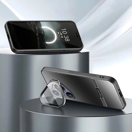 For Huawei Pura 70 Pro / 70 Pro+ Case Kickstand PC+TPU Matte Phone Cover with Lens Film