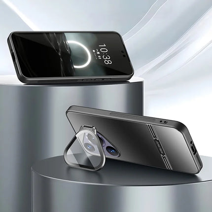 For Huawei Pura 70 Case Kickstand PC + TPU Matte Phone Cover with Lens Film
