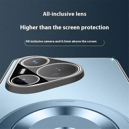 For Huawei Pura 70 Case PC + TPU Matte Kickstand Back Phone Cover with Lens Film