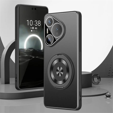 For Huawei Pura 70 Pro / 70 Pro+ Case PC + TPU Matte Kickstand Back Phone Cover with Lens Film
