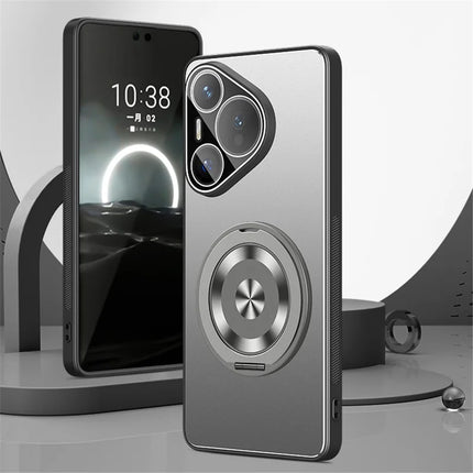 For Huawei Pura 70 Pro / 70 Pro+ Case PC + TPU Matte Kickstand Back Phone Cover with Lens Film