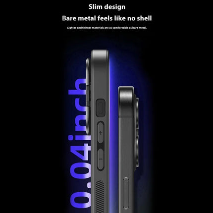 For Huawei Pura 70 Pro / 70 Pro+ Magnetic Case Metal Lens Frame Kickstand PC + TPU Phone Cover with Lens Film