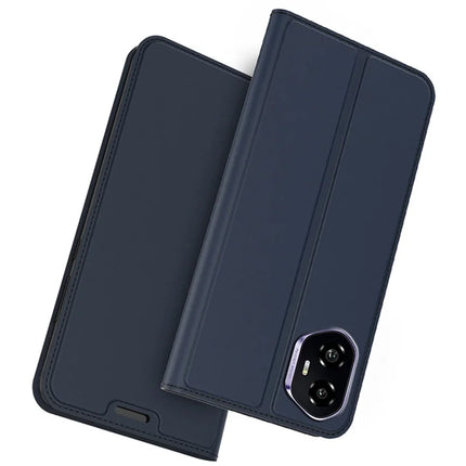 For Honor 300 Case PU Leather Phone Cover with Card Holder Stand Magnetic Closure - Blue