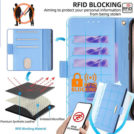 For Honor 300 Leather Wallet Case RFID Blocking Stand Cover with Hand Strap