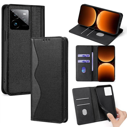 For Realme GT 7 Pro 5G Leather Case Wallet Stand Phone Cover with RFID Blocking - Black