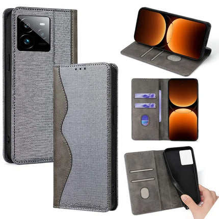 For Realme GT 7 Pro 5G Leather Case Wallet Stand Phone Cover with RFID Blocking - Grey