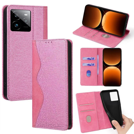 For Realme GT 7 Pro 5G Leather Case Wallet Stand Phone Cover with RFID Blocking - Pink