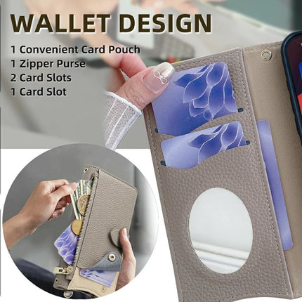 For Honor 300 Pro Leather Case Wallet Stand Cover Irregular Tail Style with Chain Strap
