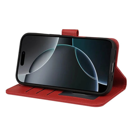 For iPhone 16 Pro Max Leather Case Wallet Stand Magnetic Closure Phone Cover