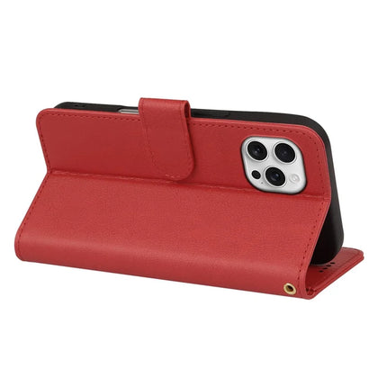For iPhone 16 Pro Max Leather Case Wallet Stand Magnetic Closure Phone Cover