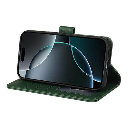 For iPhone 16 Pro Max Leather Case Wallet Stand Magnetic Closure Phone Cover