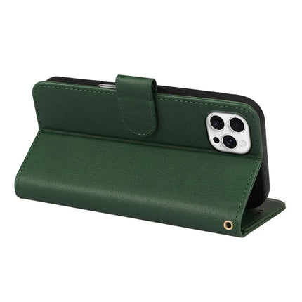For iPhone 16 Pro Max Leather Case Wallet Stand Magnetic Closure Phone Cover