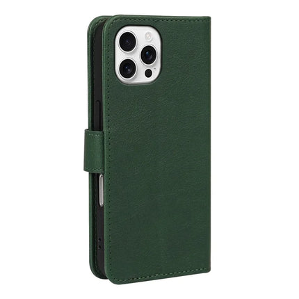 For iPhone 16 Pro Max Leather Case Wallet Stand Magnetic Closure Phone Cover