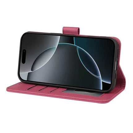 For iPhone 16 Pro Max Leather Case Wallet Stand Magnetic Closure Phone Cover