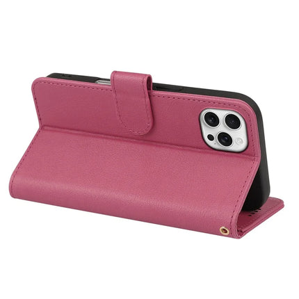 For iPhone 16 Pro Max Leather Case Wallet Stand Magnetic Closure Phone Cover