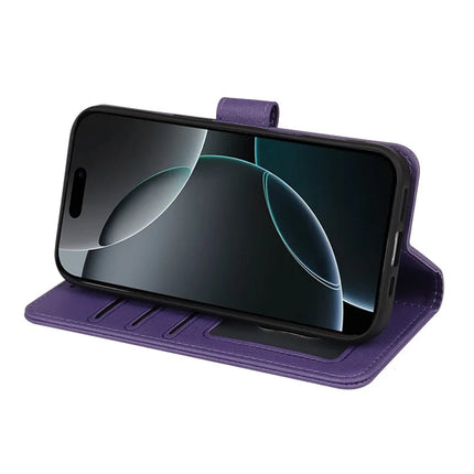 For iPhone 16 Pro Max Leather Case Wallet Stand Magnetic Closure Phone Cover