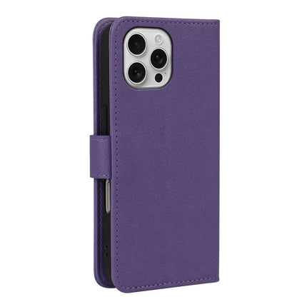 For iPhone 16 Pro Max Leather Case Wallet Stand Magnetic Closure Phone Cover