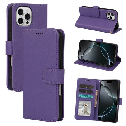 For iPhone 16 Pro Max Leather Case Wallet Stand Magnetic Closure Phone Cover