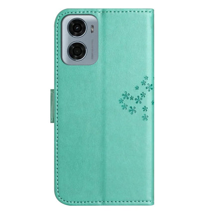For Motorola Moto E15 4G  /  G05 4G Case PU Leather Owl Tree Imprinted Wallet Phone Cover