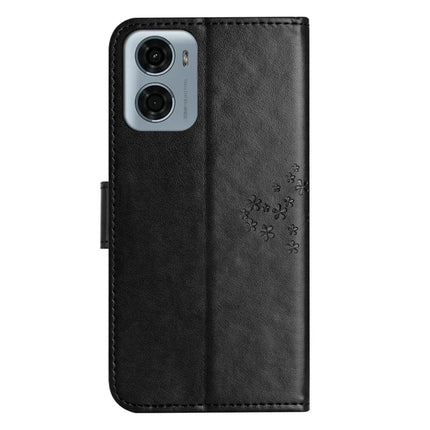 For Motorola Moto E15 4G  /  G05 4G Case PU Leather Owl Tree Imprinted Wallet Phone Cover