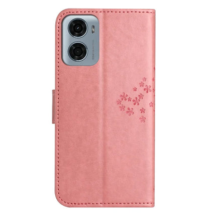 For Motorola Moto E15 4G  /  G05 4G Case PU Leather Owl Tree Imprinted Wallet Phone Cover