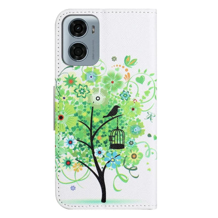 For Motorola Moto E15 4G  /  G05 4G Leather Case Pattern Printing Cross Texture Phone Cover