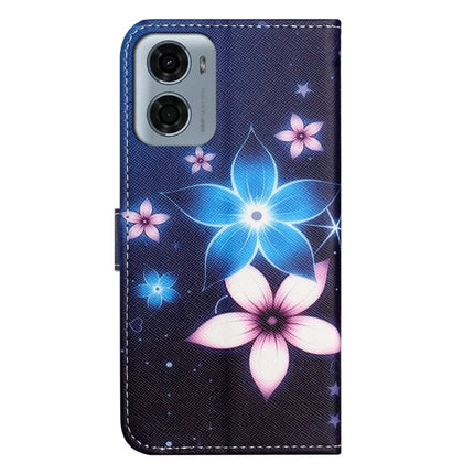 For Motorola Moto E15 4G  /  G05 4G Case Pattern Print PU Leather Wallet Phone Cover Cross Texture