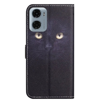 For Motorola Moto E15 4G  /  G05 4G Case Pattern Print PU Leather Wallet Phone Cover Cross Texture