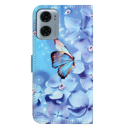 For Motorola Moto E15 4G  /  G05 4G Case Pattern Print PU Leather Wallet Phone Cover Cross Texture