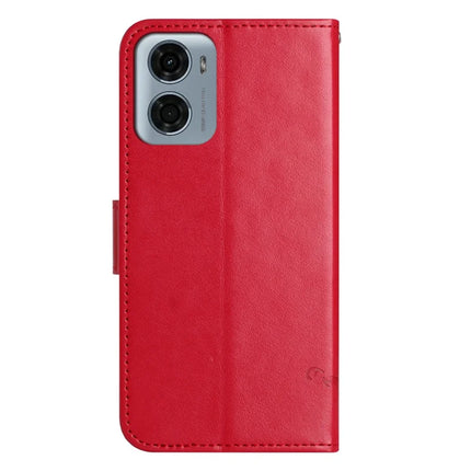 For Motorola Moto E15 4G  /  G05 4G Case Wallet Stand Imprinted Butterfly Flower PU Leather Phone Cover
