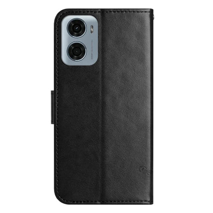 For Motorola Moto E15 4G  /  G05 4G Case Wallet Stand Imprinted Butterfly Flower PU Leather Phone Cover
