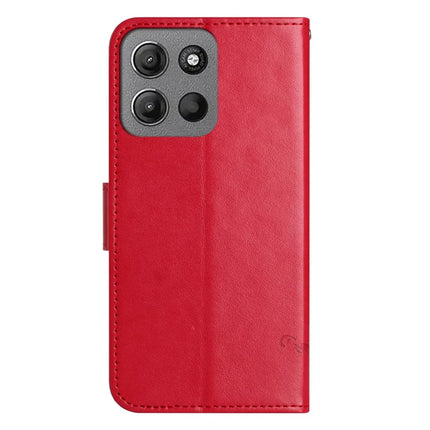 For Motorola Moto G15 4G  /  G15 Power 4G Case Wallet Stand Imprinted Butterfly Flower PU Leather Phone Cover
