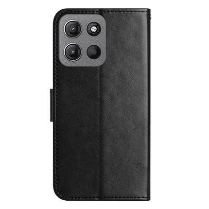 For Motorola Moto G15 4G  /  G15 Power 4G Case Wallet Stand Imprinted Butterfly Flower PU Leather Phone Cover