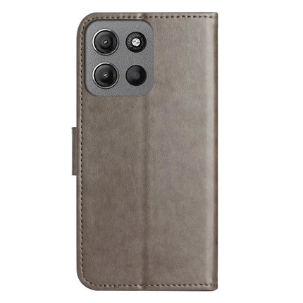 For Motorola Moto G15 4G  /  G15 Power 4G Case Wallet Stand Imprinted Butterfly Flower PU Leather Phone Cover