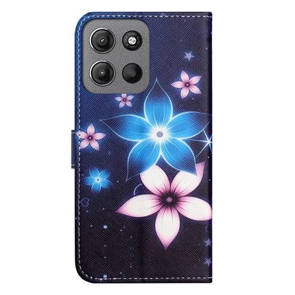 For Motorola Moto G15 4G  /  G15 Power 4G Case Pattern Print PU Leather Wallet Phone Cover Cross Texture