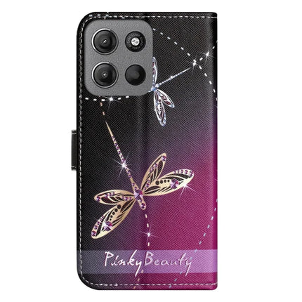For Motorola Moto G15 4G  /  G15 Power 4G Case Pattern Print PU Leather Wallet Phone Cover Cross Texture