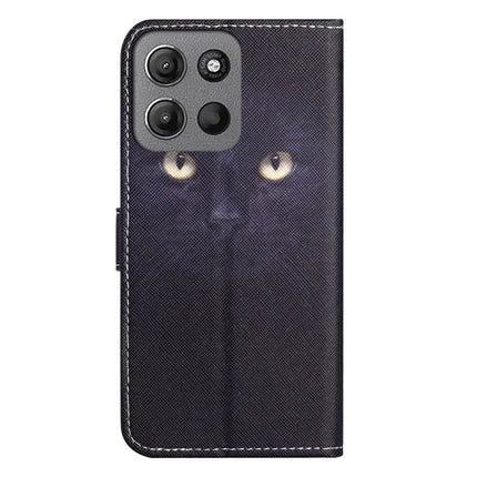 For Motorola Moto G15 4G  /  G15 Power 4G Case Pattern Print PU Leather Wallet Phone Cover Cross Texture