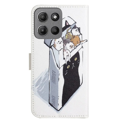 For Motorola Moto G15 4G  /  G15 Power 4G Case Pattern Print PU Leather Wallet Phone Cover Cross Texture