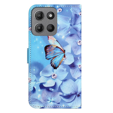 For Motorola Moto G15 4G  /  G15 Power 4G Case Pattern Print PU Leather Wallet Phone Cover Cross Texture