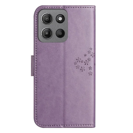 For Motorola Moto G15 4G  /  G15 Power 4G Case PU Leather Owl Tree Imprinted Wallet Phone Cover