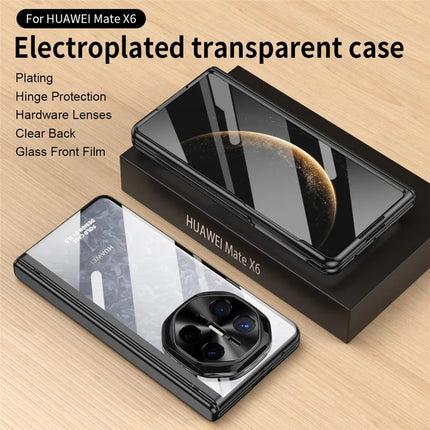 For Huawei Mate X6 Case Electroplating PC Folding Phone Cover