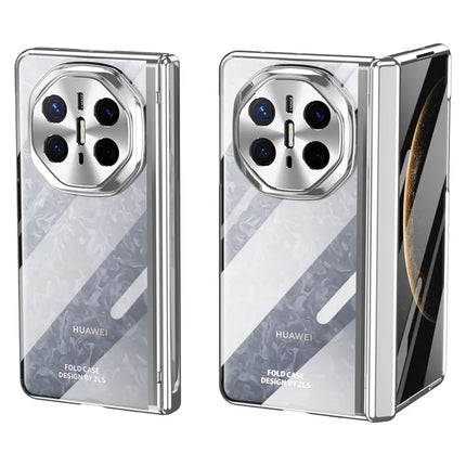For Huawei Mate X6 Case Electroplating PC Folding Phone Cover - Silver