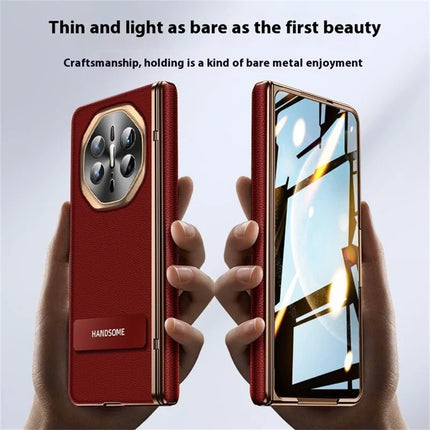 For Huawei Mate X6 Case PC + PU Phone Back Cover Built In Screen Protector